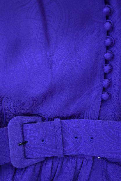 Vintage Purple Longsleeve Dress with Matching Belt