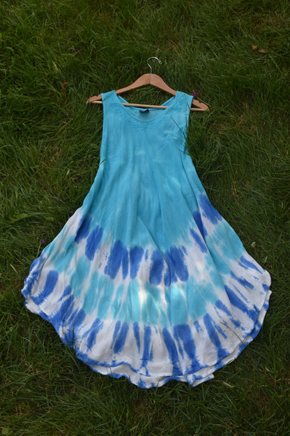 Blue Tie Dye Dress