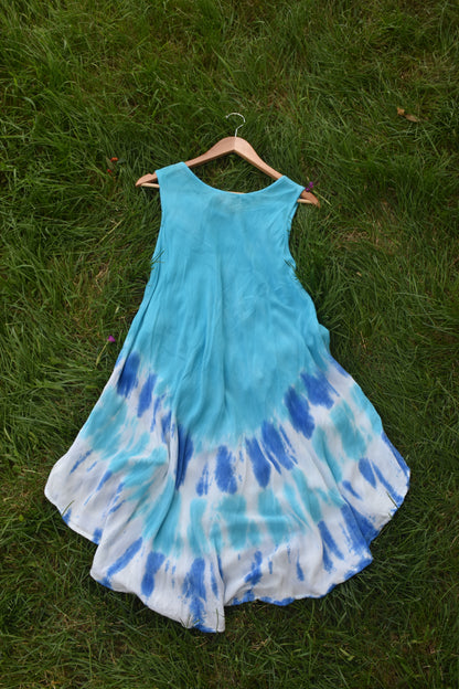 Blue Tie Dye Dress