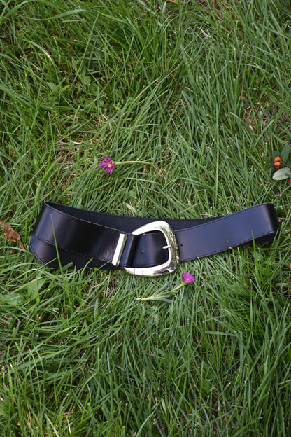 Chunky Black Statement Belt
