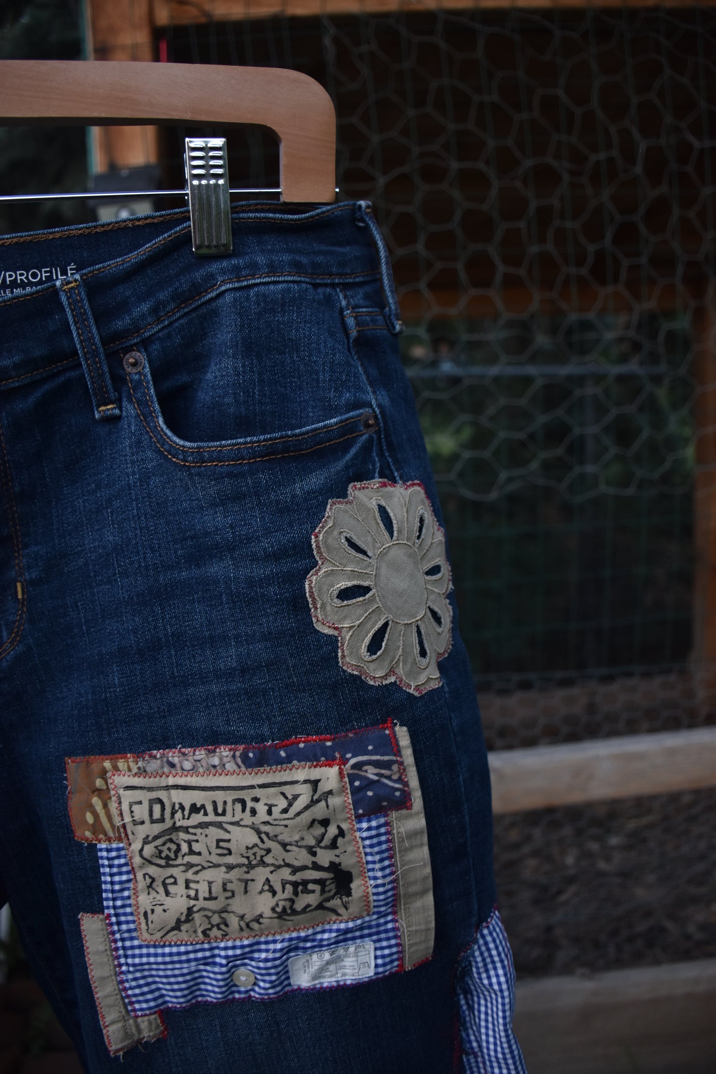 Upcycled Patched Jean Shorts