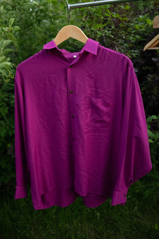 Magenta Long Sleeve Button Up
