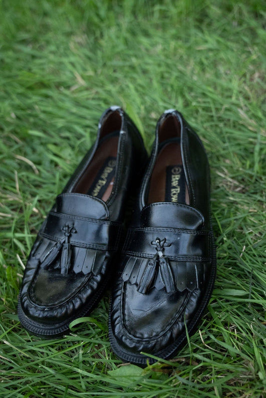 Black Loafers with Tassels