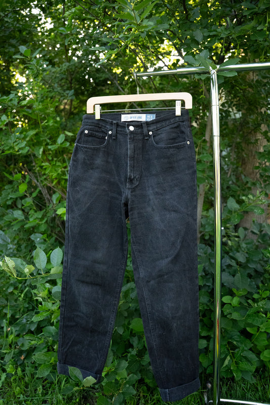 Vintage Straight Fit Black Jeans