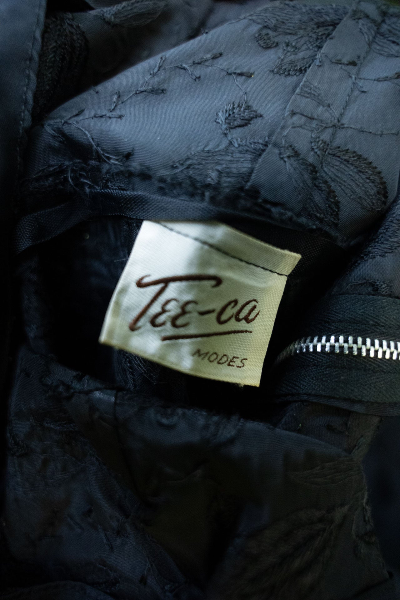 Vintage Black Embroidered & Sequined Dress