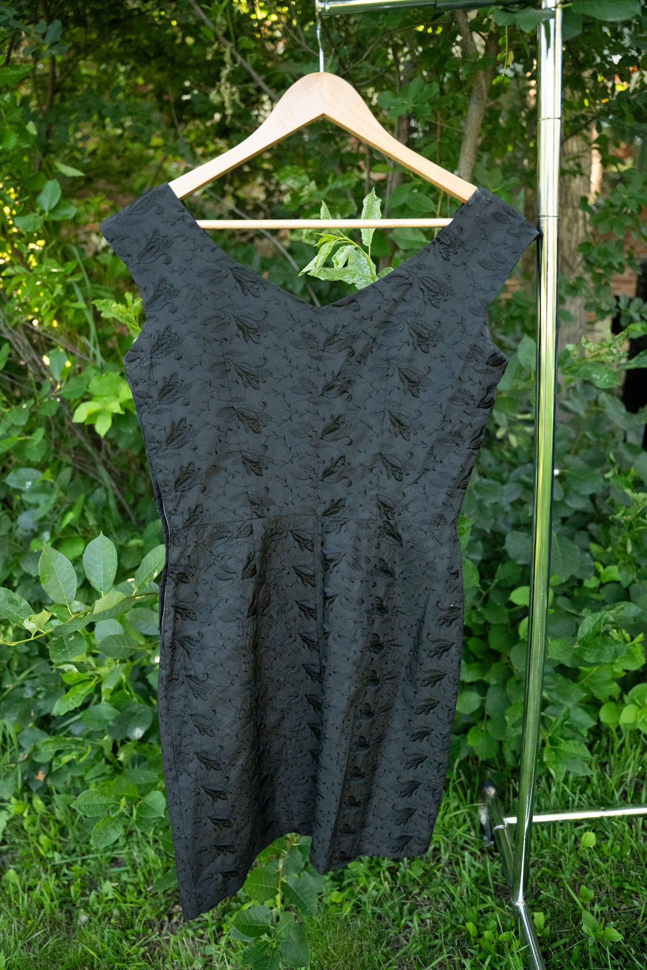 Vintage Black Embroidered & Sequined Dress